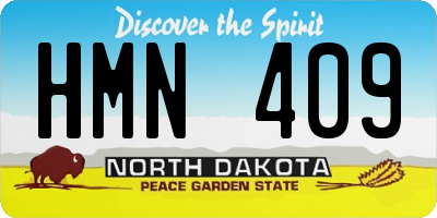 ND license plate HMN409