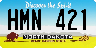ND license plate HMN421