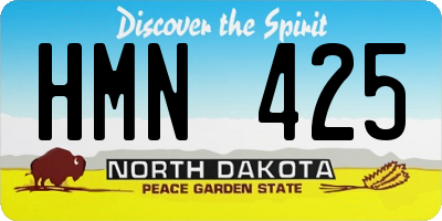 ND license plate HMN425