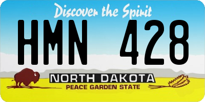 ND license plate HMN428