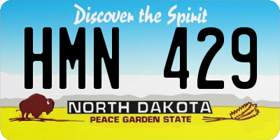 ND license plate HMN429