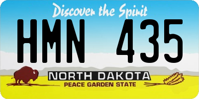 ND license plate HMN435