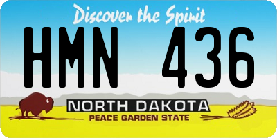 ND license plate HMN436