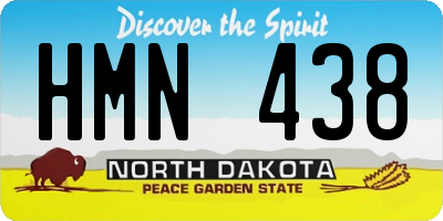 ND license plate HMN438