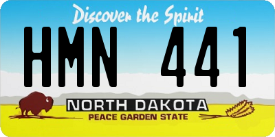 ND license plate HMN441