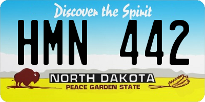 ND license plate HMN442