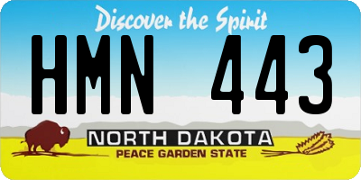 ND license plate HMN443