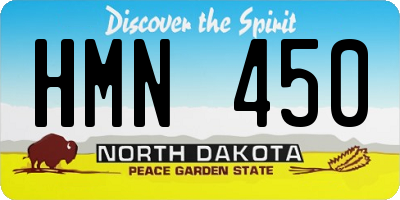 ND license plate HMN450