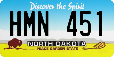 ND license plate HMN451