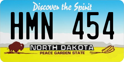 ND license plate HMN454