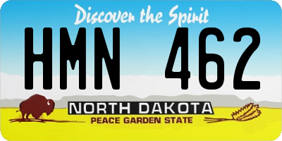 ND license plate HMN462