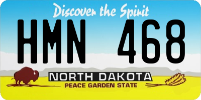 ND license plate HMN468