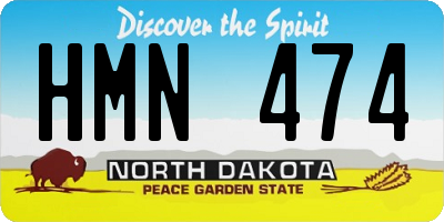 ND license plate HMN474