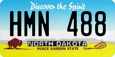 ND license plate HMN488