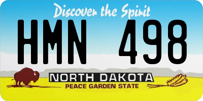 ND license plate HMN498