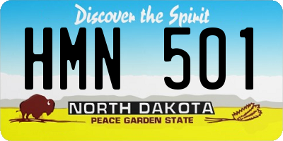 ND license plate HMN501