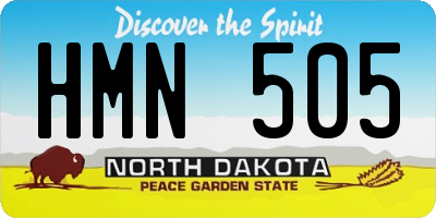ND license plate HMN505