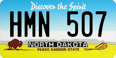 ND license plate HMN507