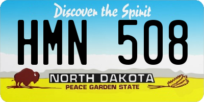 ND license plate HMN508