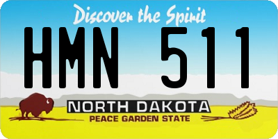 ND license plate HMN511