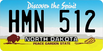 ND license plate HMN512