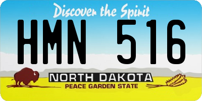 ND license plate HMN516