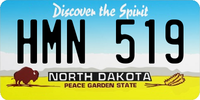 ND license plate HMN519