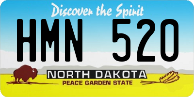 ND license plate HMN520