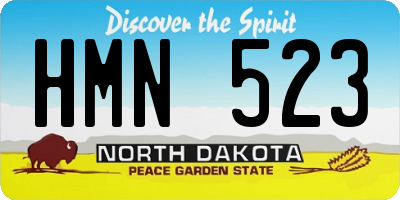 ND license plate HMN523