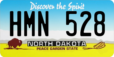 ND license plate HMN528