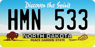 ND license plate HMN533