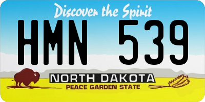 ND license plate HMN539