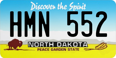 ND license plate HMN552