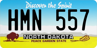ND license plate HMN557