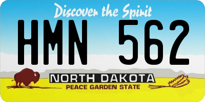 ND license plate HMN562