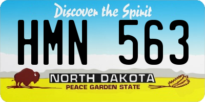 ND license plate HMN563