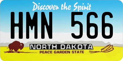 ND license plate HMN566