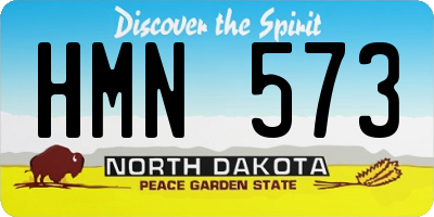 ND license plate HMN573