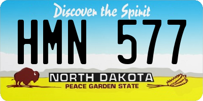 ND license plate HMN577