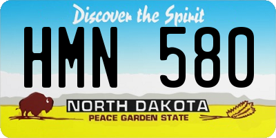 ND license plate HMN580