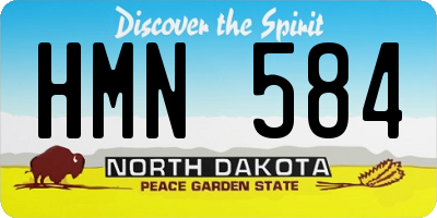 ND license plate HMN584