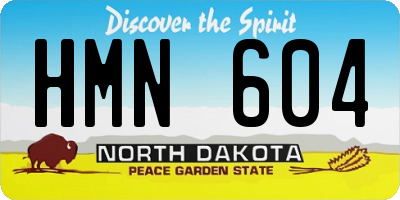ND license plate HMN604