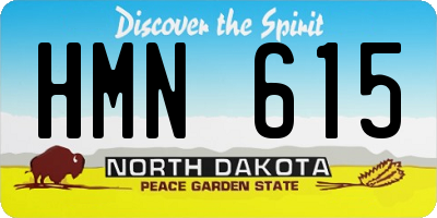 ND license plate HMN615