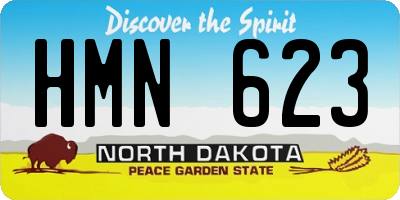 ND license plate HMN623