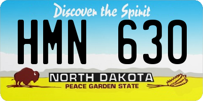 ND license plate HMN630