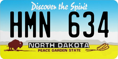 ND license plate HMN634
