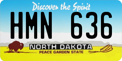 ND license plate HMN636