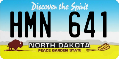ND license plate HMN641