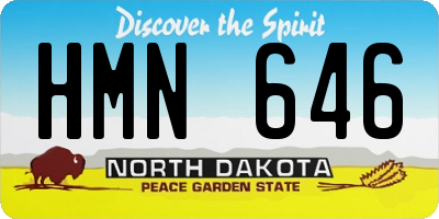 ND license plate HMN646