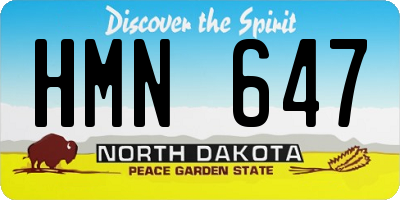 ND license plate HMN647